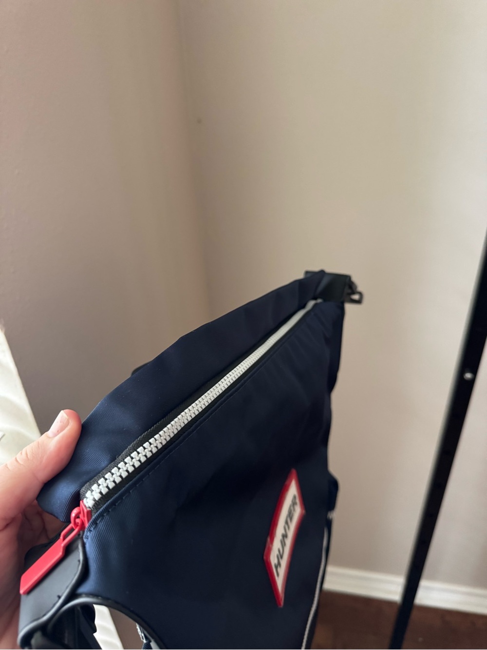 Hunter Black Navy Nylon Backpack with Red Accents - Everyday back pack - Picture 8 of 9